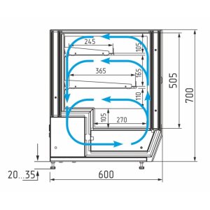 Витрина холодильная настольная Carboma AC59 VM 1,2-1 (слайдер) (фронт стандартный цвет) - Изображение 4