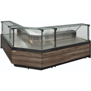 Витрина холодильная Carboma GC111 VV 1,25-1 (1008 Темный дуб) (динамика, без боковин) - Изображение 3