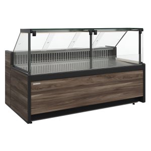 Витрина холодильная Carboma GC111 VV 2,0-1 (1008 Темный дуб) (динамика, без боковин)