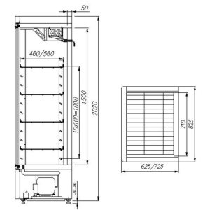 Шкаф холодильный Carboma R560C INOX - Изображение 3