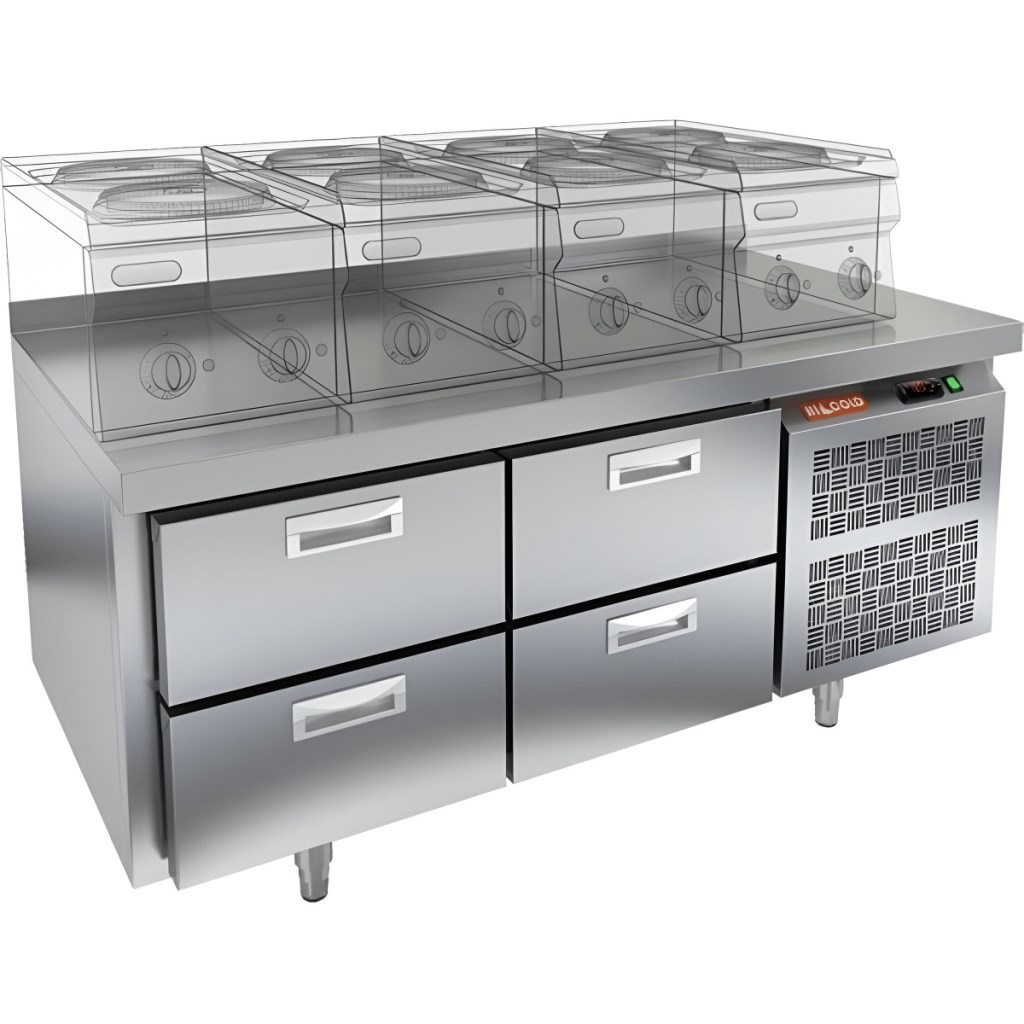 Стол охлаждаемый HiCold GN 11/TN LT О под тепловое оборудование