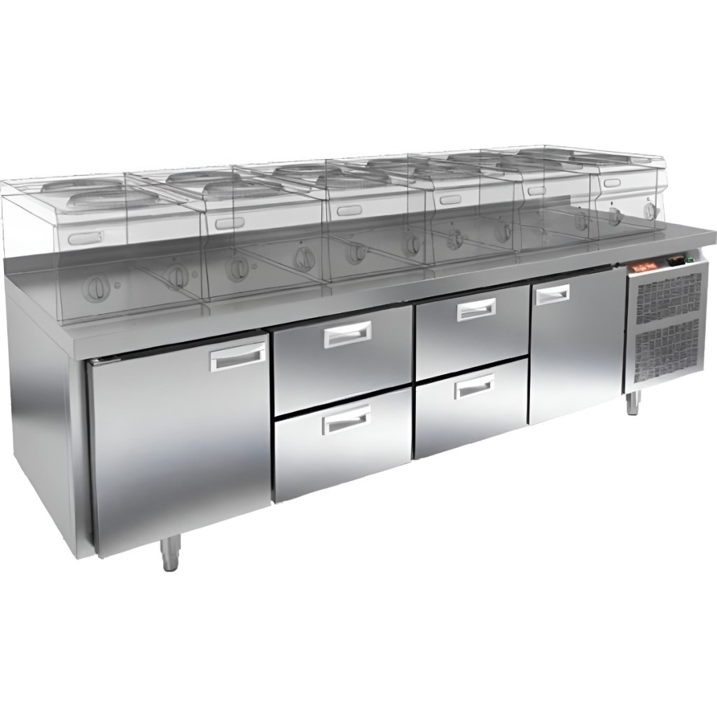 Стол охлаждаемый HiCold GN 1221/TN LT под тепловое оборудование