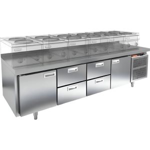 Стол охлаждаемый HiCold GN 1221/TN LT под тепловое оборудование