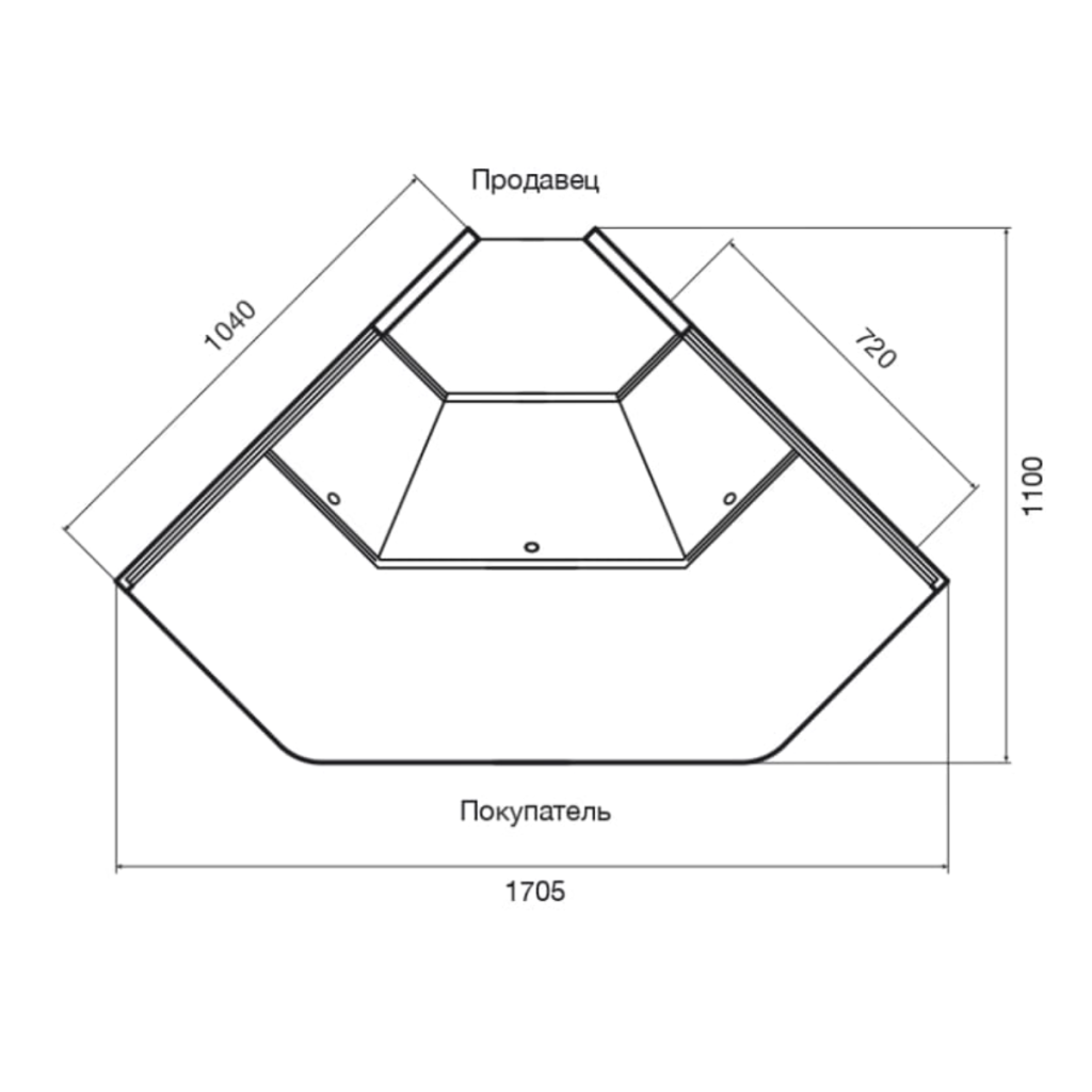 Витрина холодильная Dazzl Galaxy 080 Plug-in ОУ 90 динамика