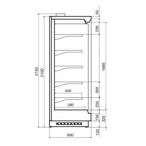 Горка холодильная Dazzl Vega SG 080 H210 250 - Изображение 3