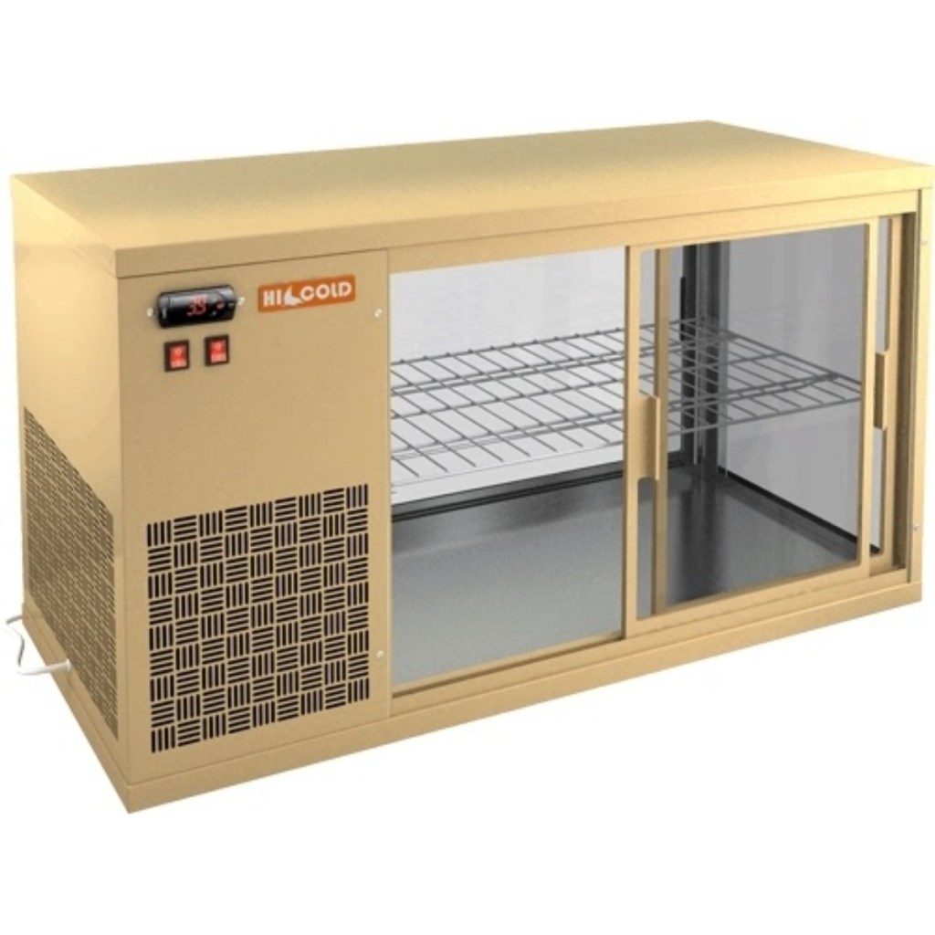 Витрина холодильная настольная HICOLD VRL 900 L Beige