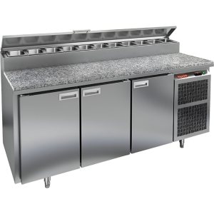 Стол холодильный для пиццы HiCold PZ2-111GN (1/6) камень