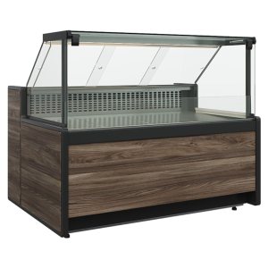 Витрина холодильная Carboma GC111 SP 1,5-1 (1008 Темный дуб) (газлифт без боковин)