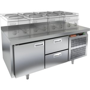 Стол охлаждаемый HiCold GN 12/TN LT SH под тепловое оборудование