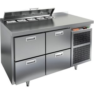 Стол холодильный для салатов HiCold SLS2-22GN (1/6) с крышкой