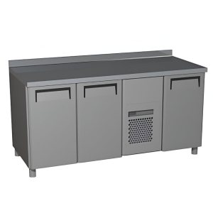 Стол холодильный среднетемпературный Carboma T70 M3-1 (3GN/NT Полюс) с бортом (9006-2 корпус серый 3 двери)