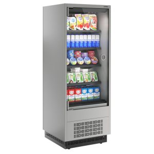 Горка холодильная Carboma FC20-07 VM 0,7-1 0030 LIGHT фронт Х0 (версия 2,0) (9006-9005) (бок металл с зеркалом)