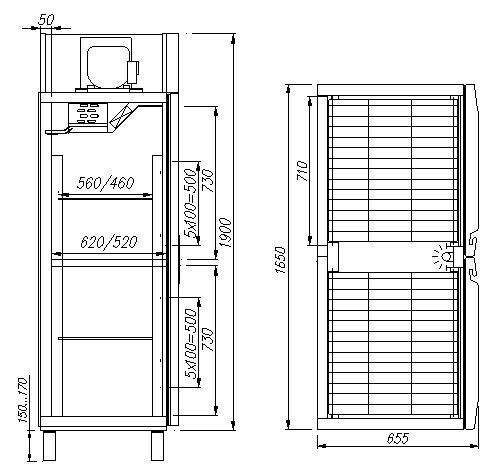 Шкаф комбинированный Полюс RF 1120  - Изображение 2