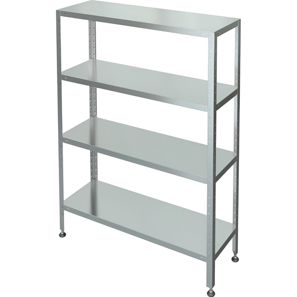 Стеллаж с 4-я сплошными полками МХМ С-4-0,4/1,5/1,6 (нержавейка) 